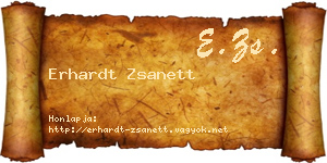 Erhardt Zsanett névjegykártya
