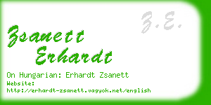 zsanett erhardt business card